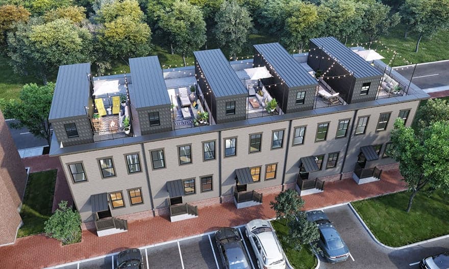 Aerial View Townhouse